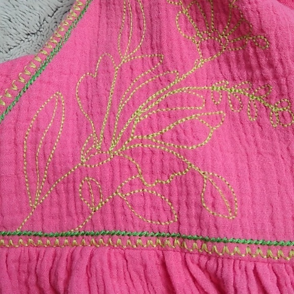 🩷 Girls Size 8 Pink Dress w/Flower ❇️ Embroidery 🩷 - Picture 7 of 7